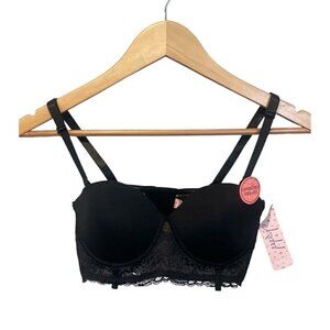 NWT Jezebel Black Lace Light Lift Bra Size 34B Convertible New